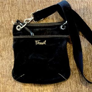Fossil crossbody black purse